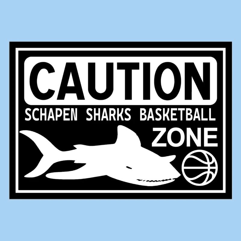 CAUTION SHARKS black