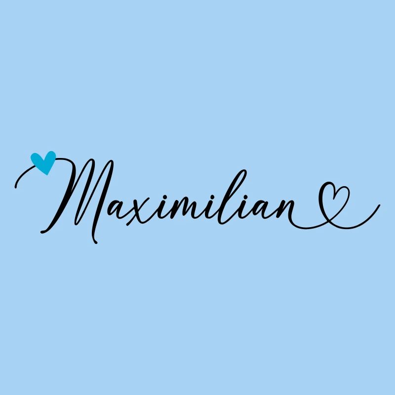 Maximilian Last name First name Calligraphy heart