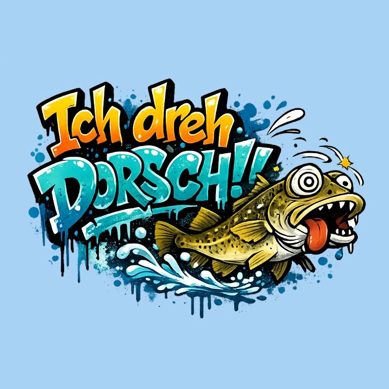 I Shoot Cod Graffiti Fish