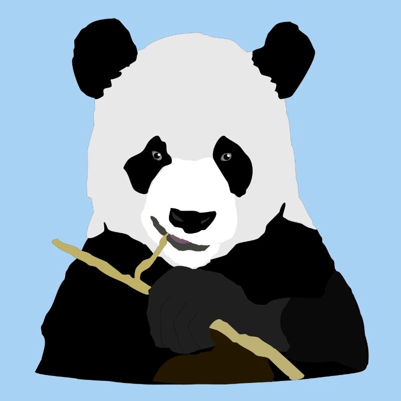 Panda isst Stock