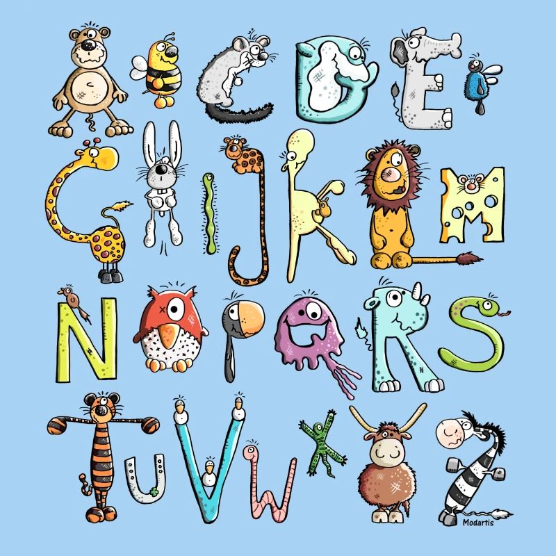 Buntes Tier Alphabet - ABC