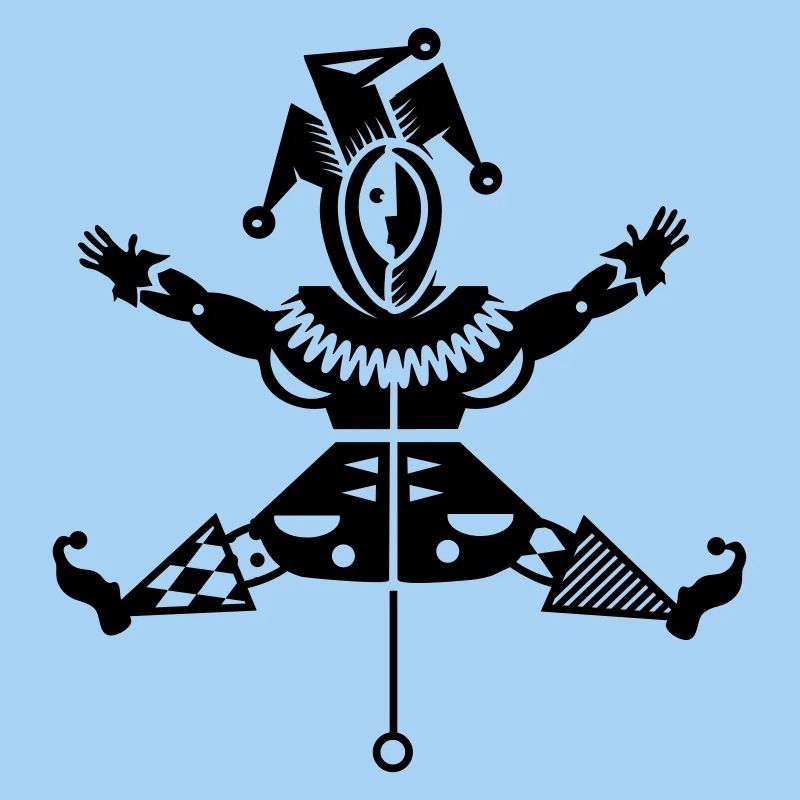 Jumping jack with jester hat