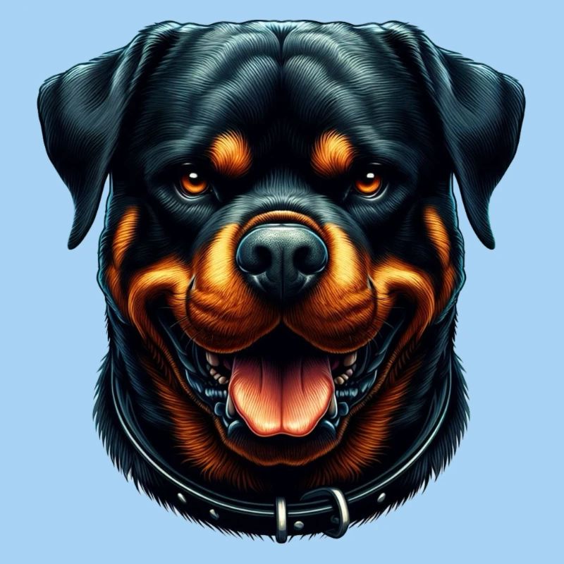 Ein friedlicher Rottweiler