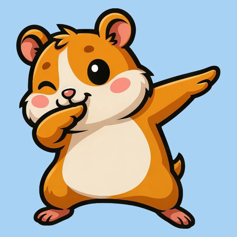 Dessin animé mignon cochon d’Inde hamster