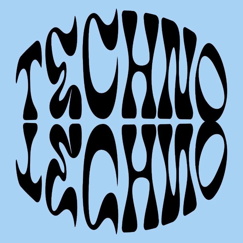 Techno liquid logo design