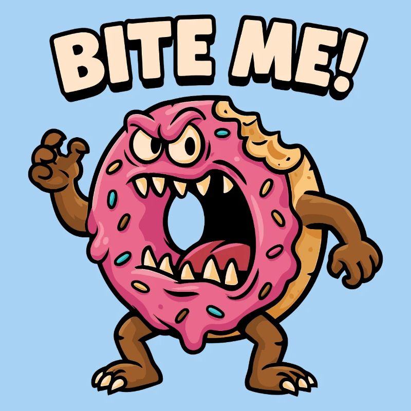 Conception agressive de monstre de beignet