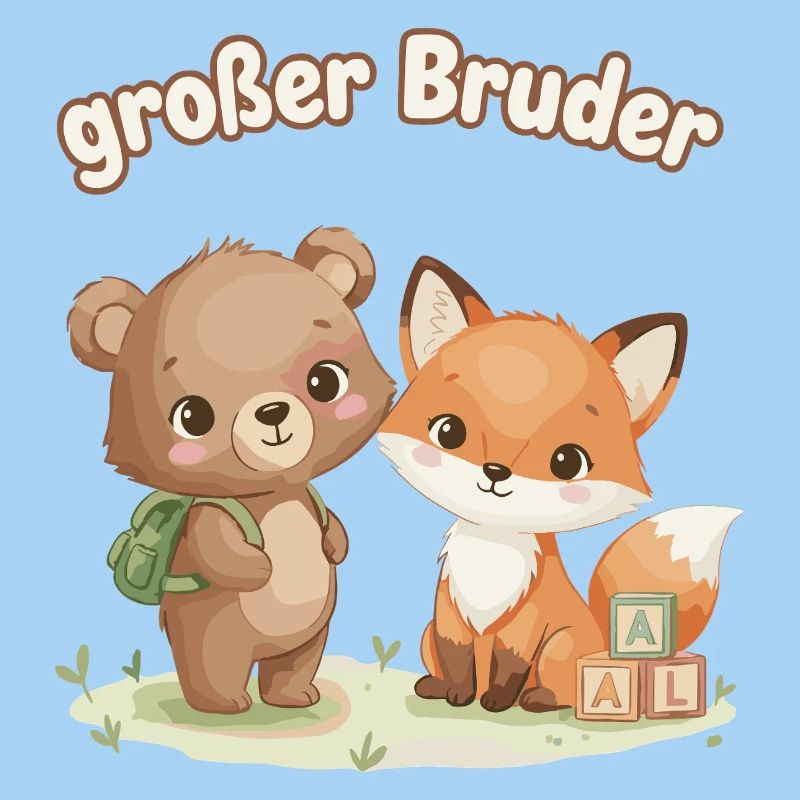 Großer Bruder Bär und Fuchs