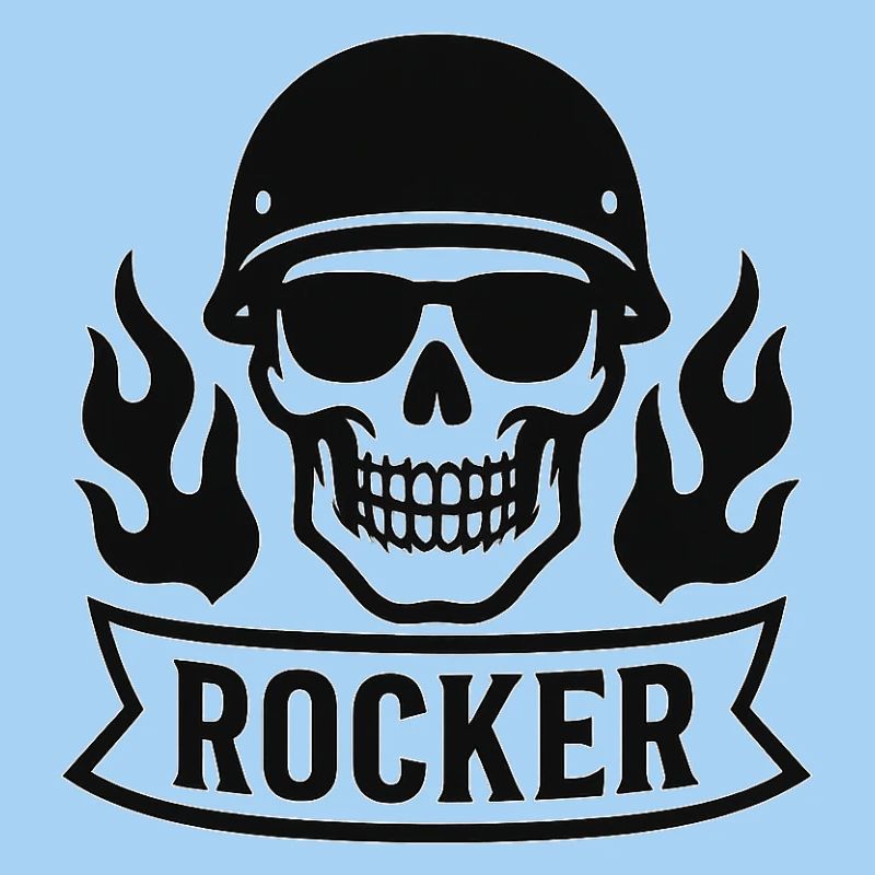 Flammen Skull Rocker