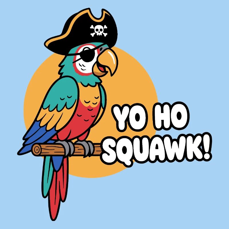 Bunter Papageienpirat Squawk