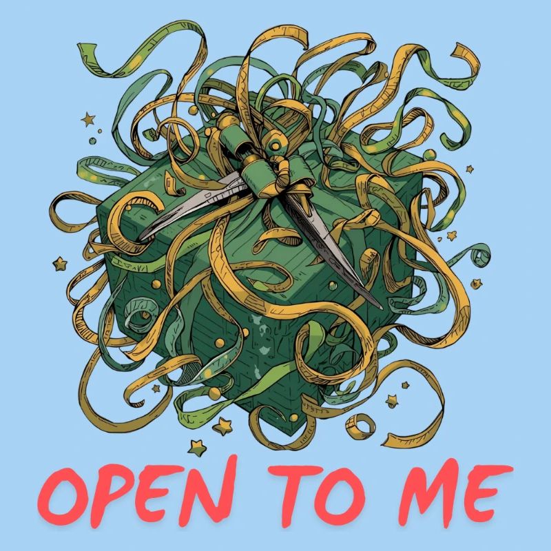 Coffre Vert Rubans et Ciseaux