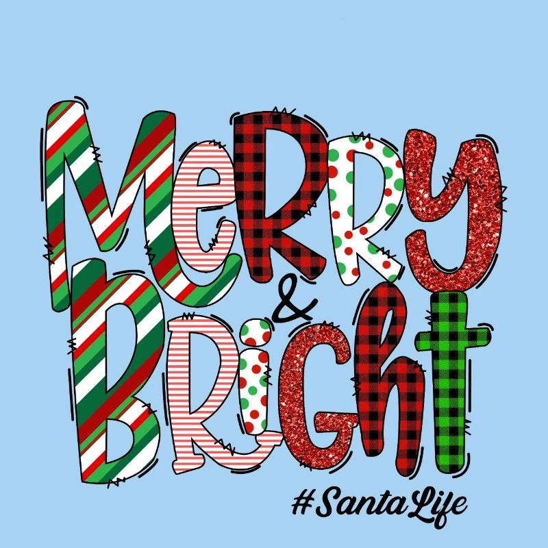 Merry Bright Festive Plaid Pattern
