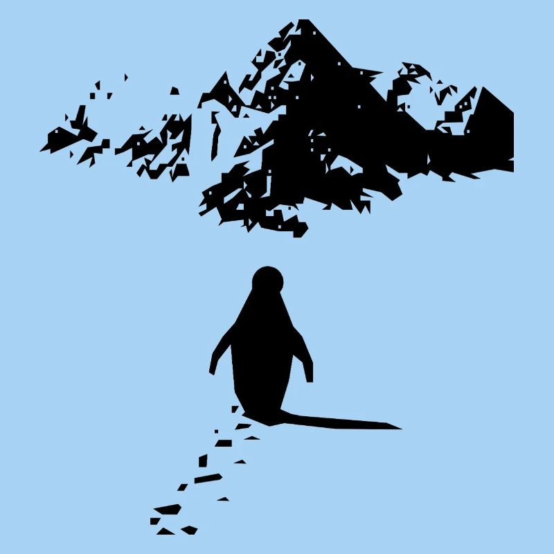 Einsamer Pinguin 