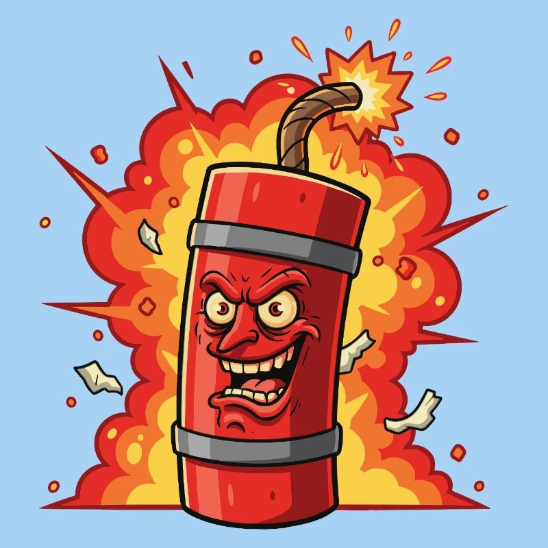 Knallendes Dynamit Cartoon