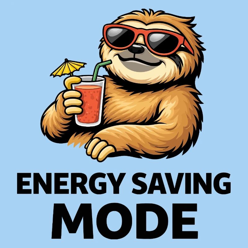 Energy Saving Mode Sloth Funny Quote