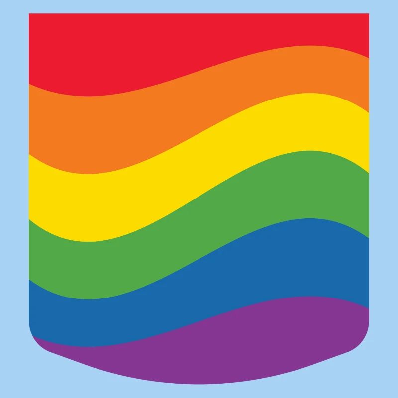 Rainbow Wave Pride Flag Minimal Design