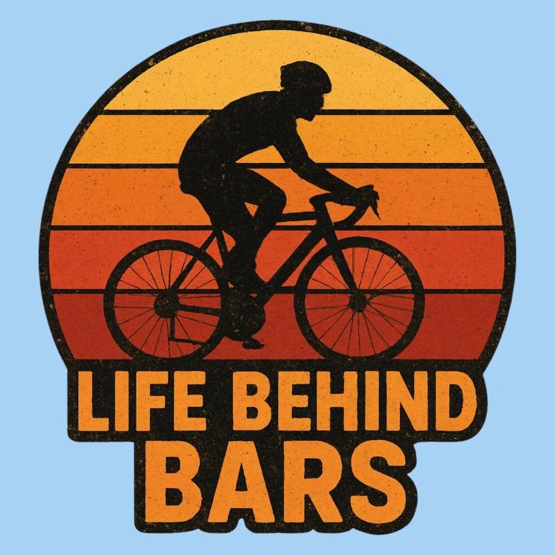Life Behind Bars – Radfahrer Silhouette