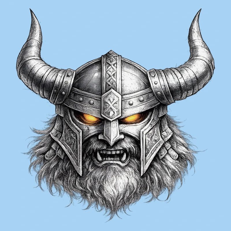 Wikinger-Kriegerhelm-Emblem
