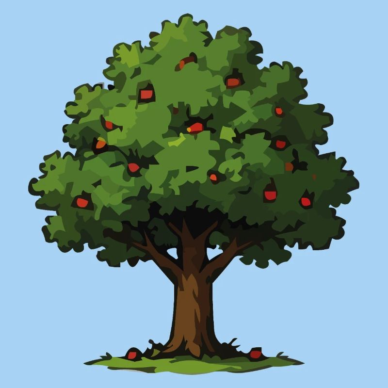 Apple tree in forest style