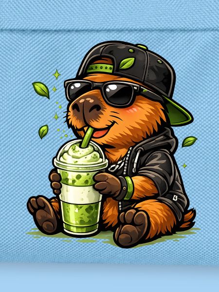 Süßer Koala mit Matcha Latte