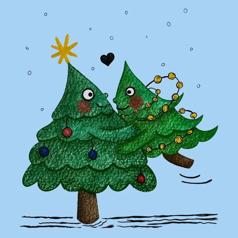 Niedliche Weihnachtsbäume