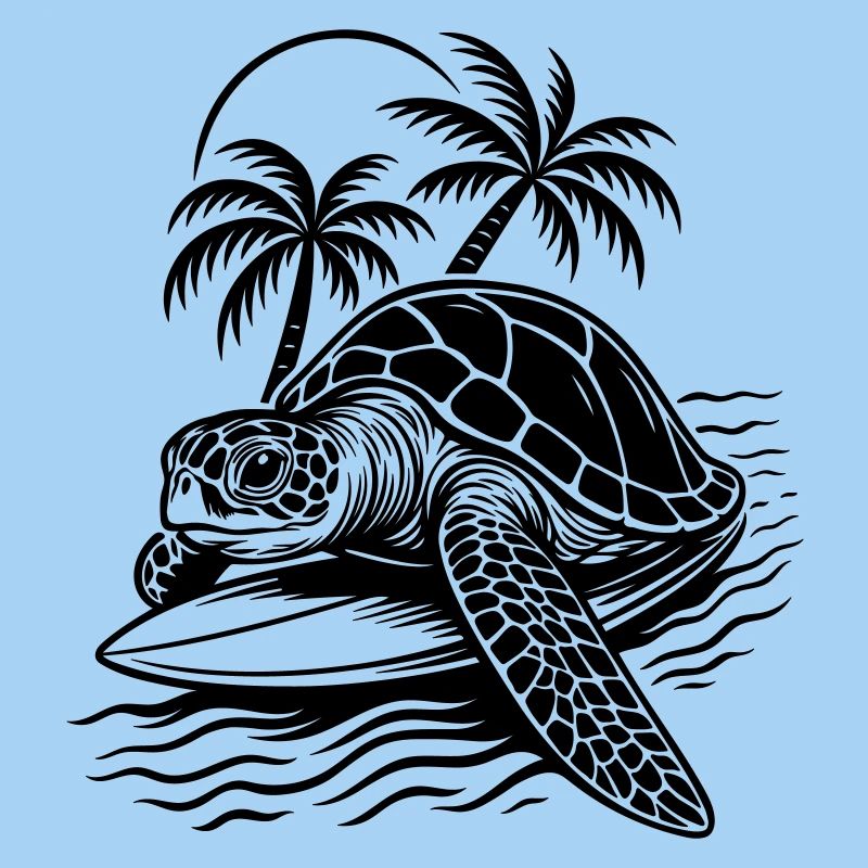 Surf Turtle - Tropical Beach Vibes