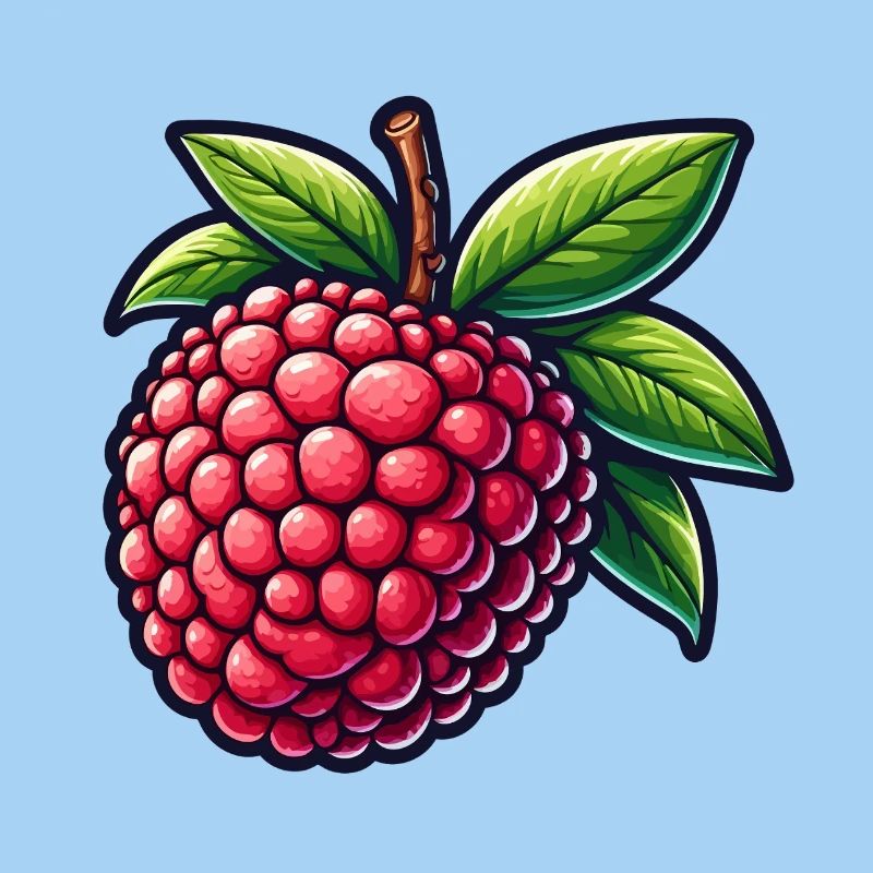 Litchi Illustrée Éclatant