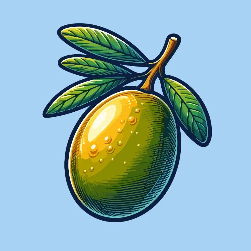 Refreshing olive illustration