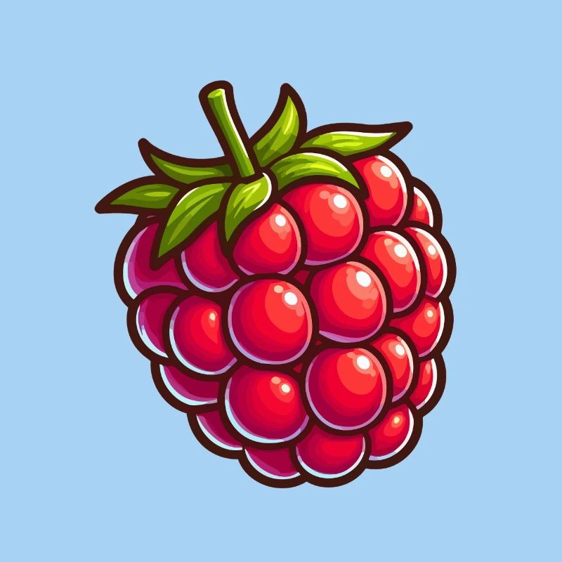 Raspberry cartoon sparkle