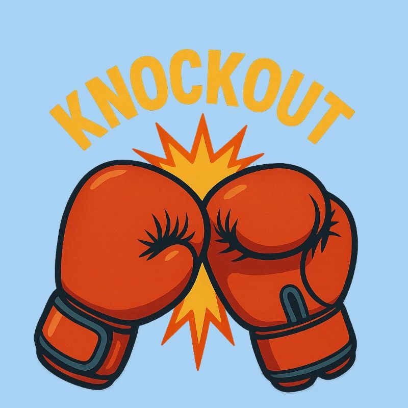 Knockout – Bande dessinée de gants de boxe