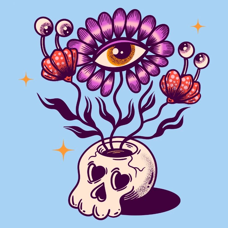 Skull vase