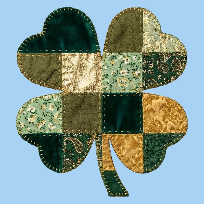 Patchwork Kleeblatt Quilt Stil