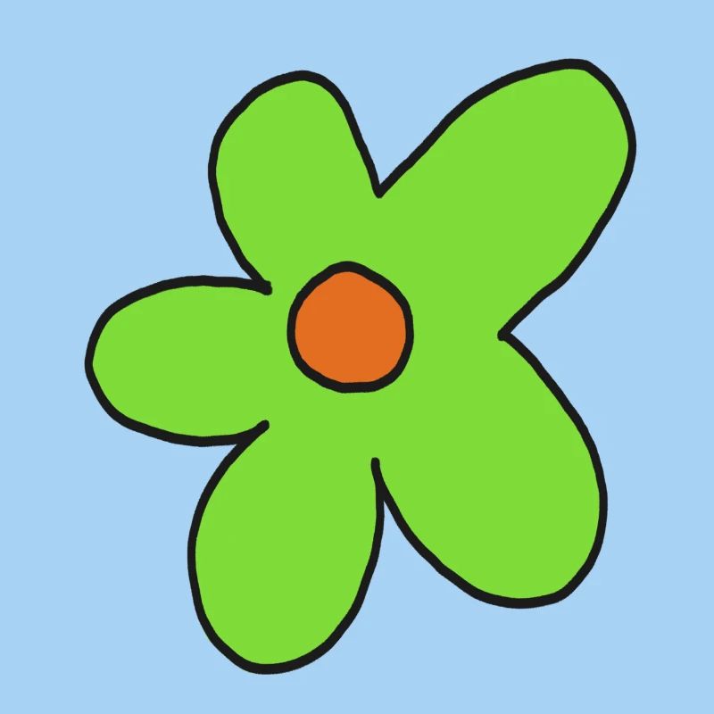 Lime Flower Pop Art