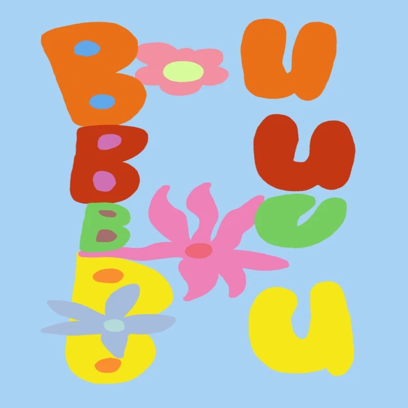 Bubble Bloom Groovy Buchstaben