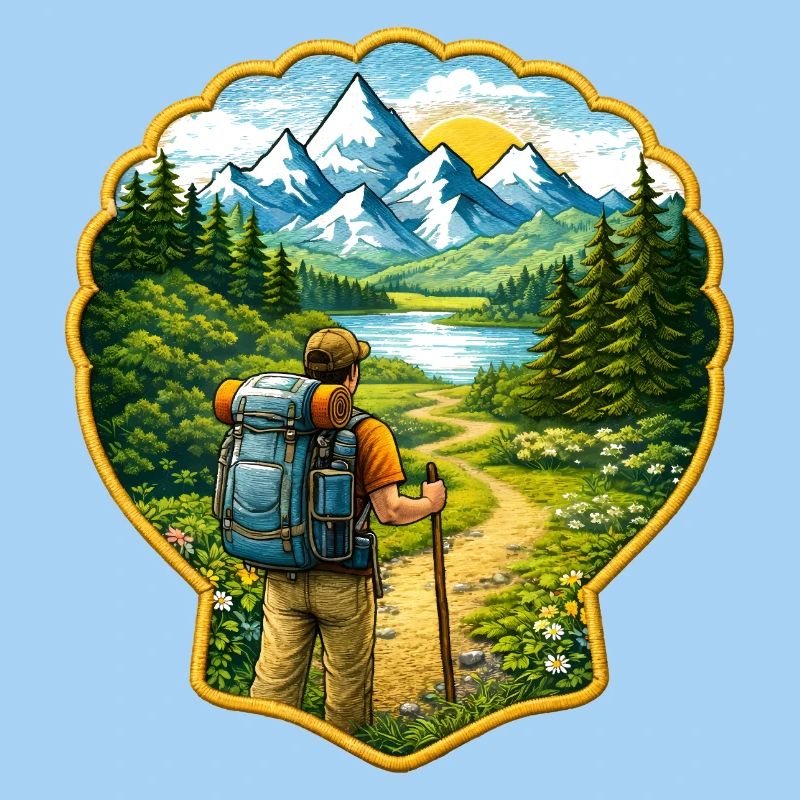 Patch de la Voie de St. James avec coquille Saint-Jacques
