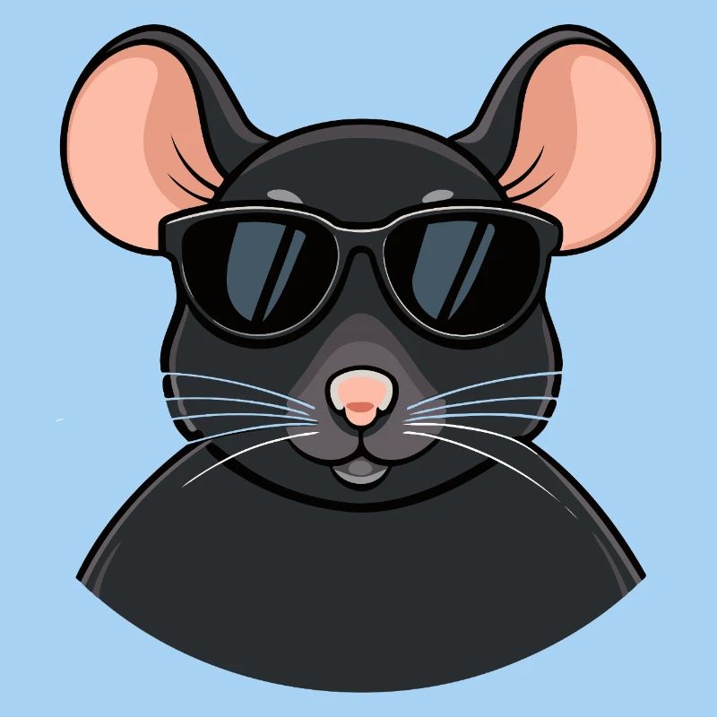 Mouse chic schwarze Brille