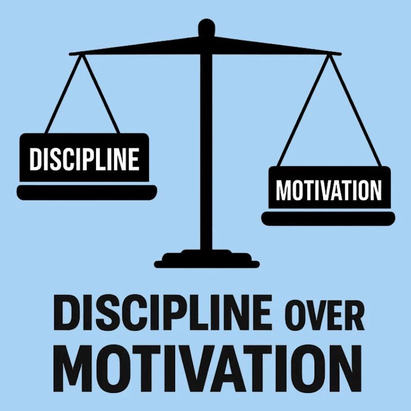 Disziplin über Motivation