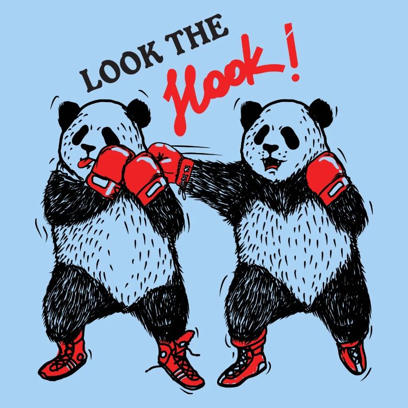 Boxing pandas hand out