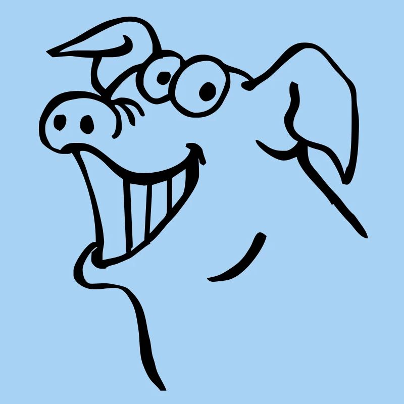 Pig laughs