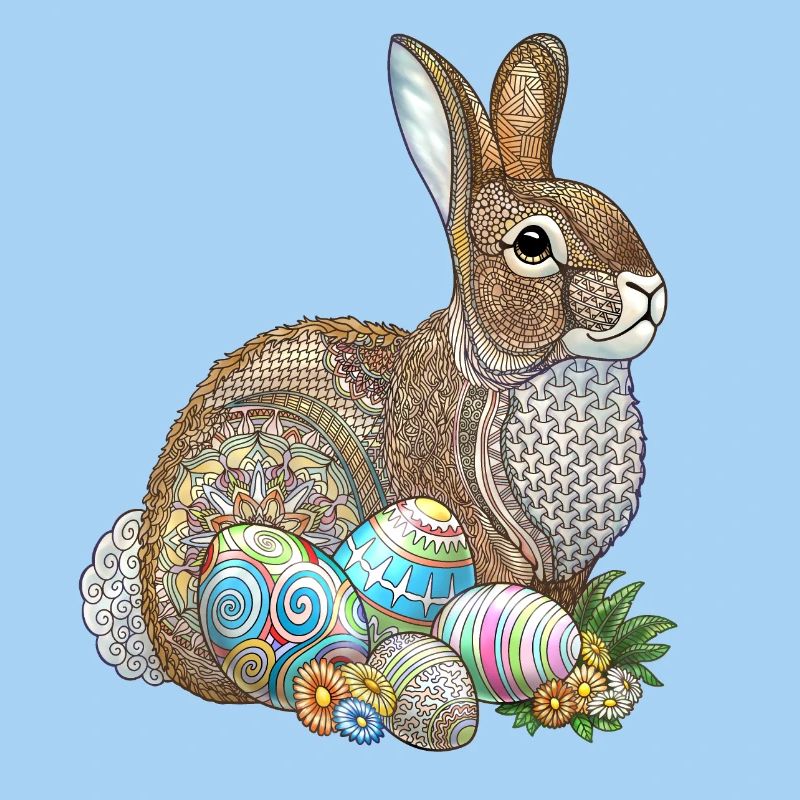 Easter Egg Hunt Zentangle