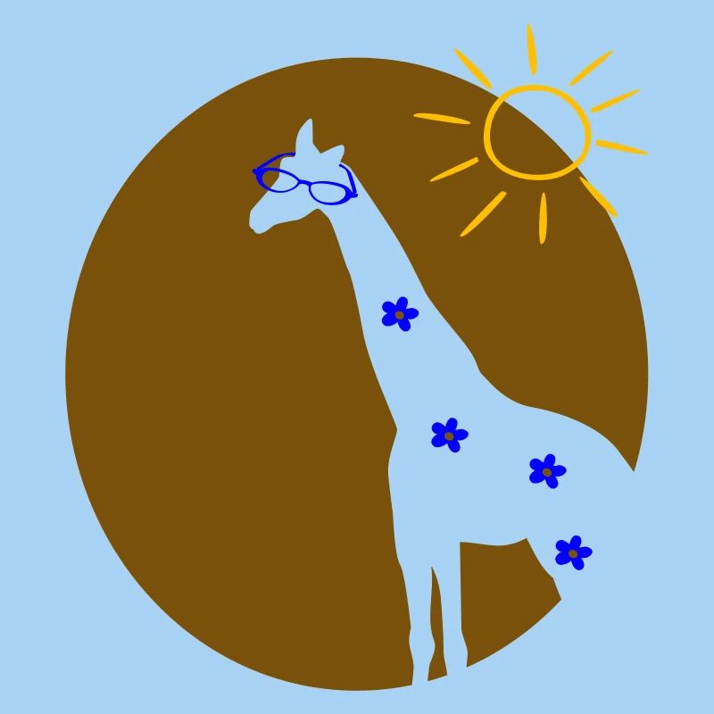Giraffe mit Sonne