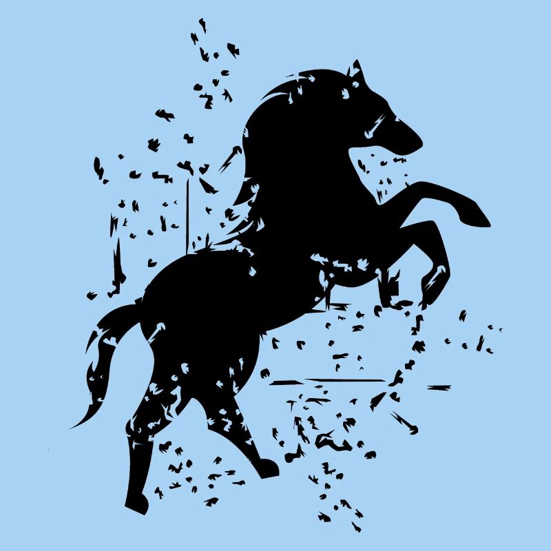 Illustration de cheval Explosion Art symbole Logo