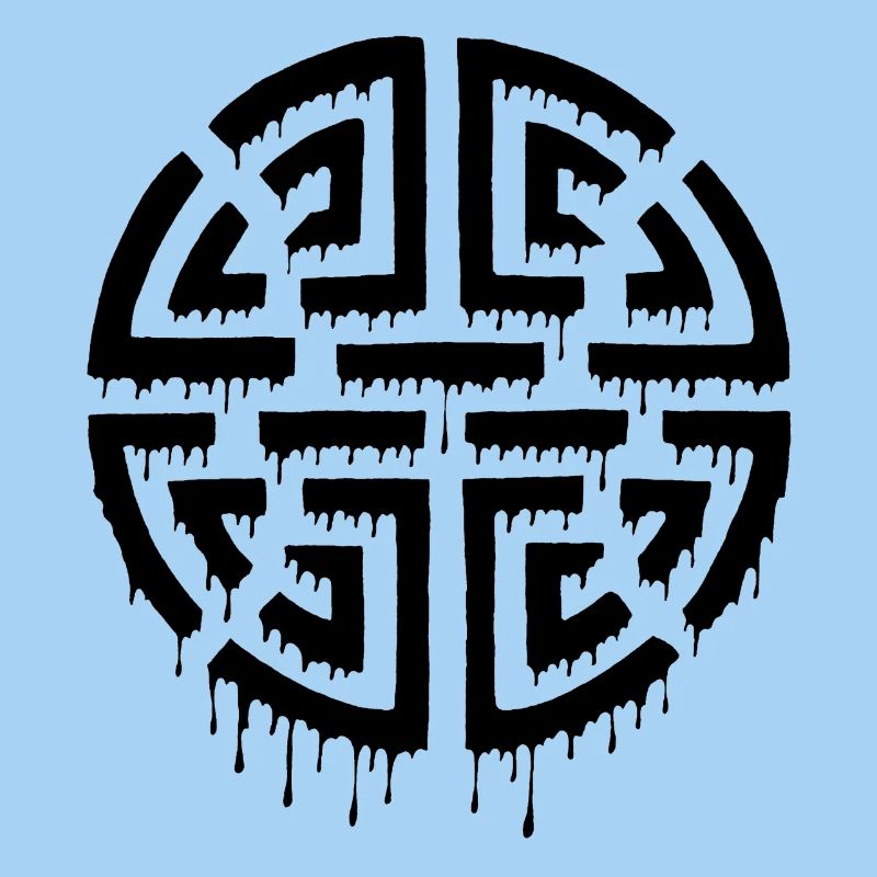 Graffiti eines schwarzen Labyrinths