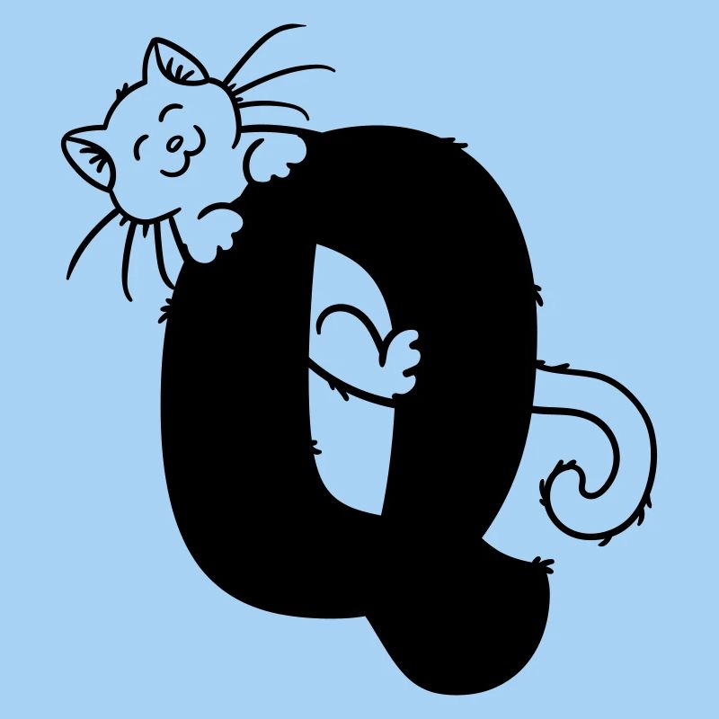 Katze Buchstabe Q