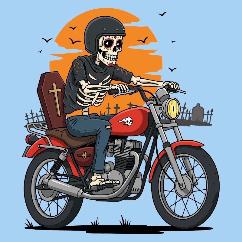 Skeleton Biker