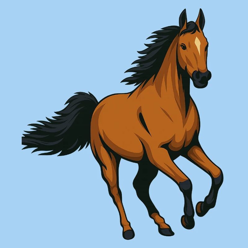 Galloping Amber Stallion