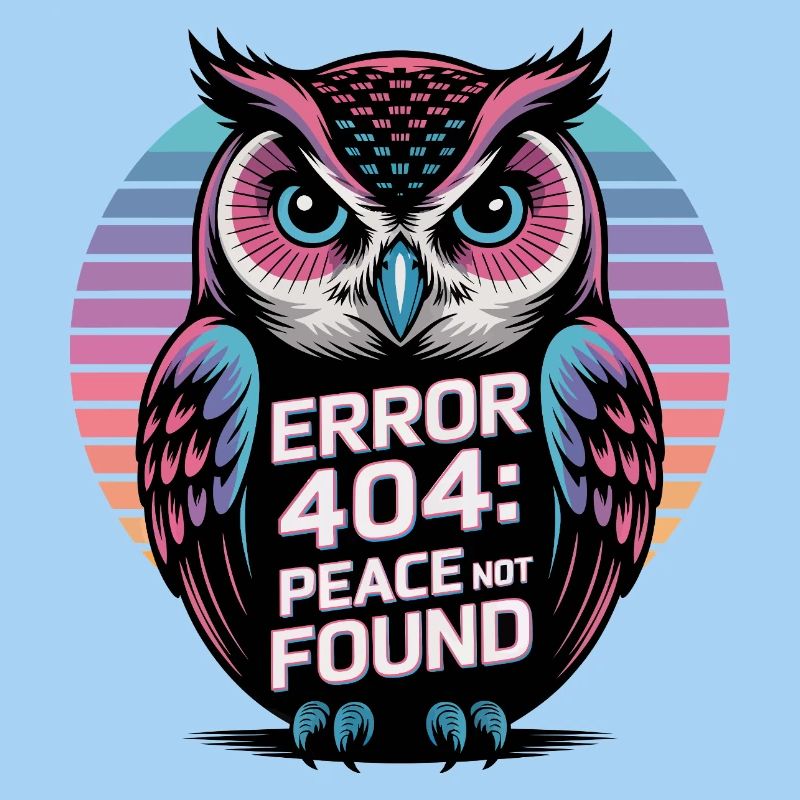 Peaceful Owl Error 404 T-Shirt