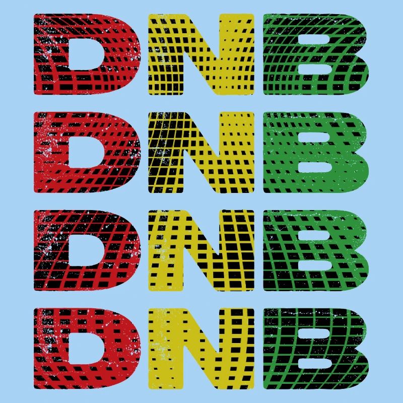 DNB Grid Rainbow Print
