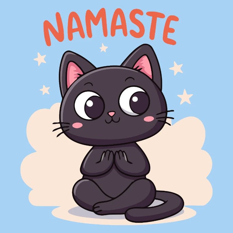 Zen-Katze Namaste