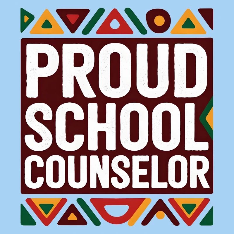 Proud School Counselor | Geometric Pattern
