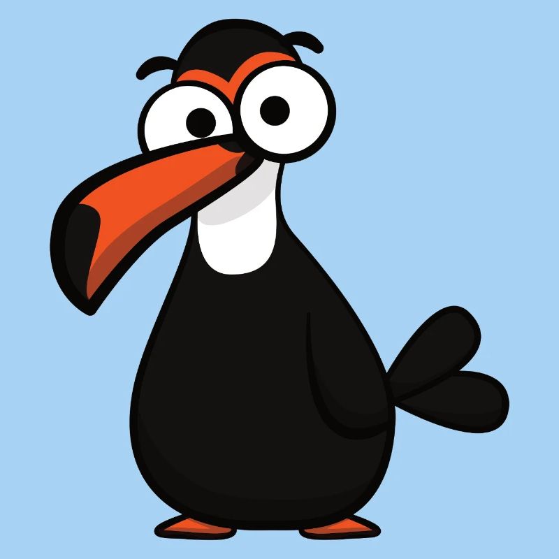 Funny Toucan Bird with Big Beak